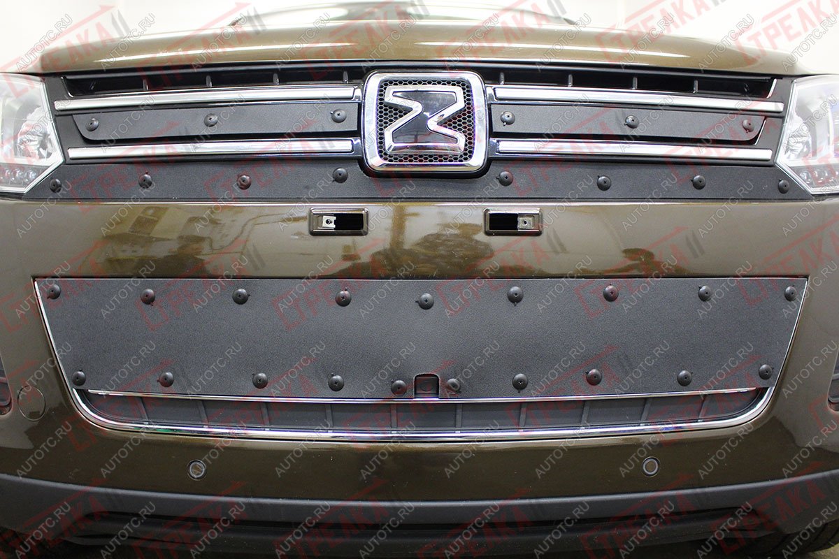 1 099 р. Зимняя заглушка решетки радиатора (верх 3 части) Стрелка11  Zotye T600 (2014-2021) (черная)  с доставкой в г. Пермь