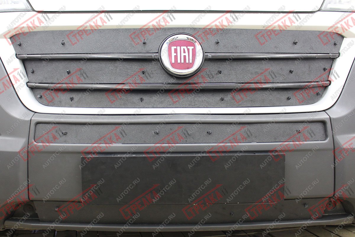 2 079 р. Зимняя защита на стяжке (низ 2 части) Стрелка11  CITROEN Jumper  290 (2014-2022), Fiat Ducato  290 (2014-2025), Peugeot Boxer  290 (2014-2025) (черная)  с доставкой в г. Пермь