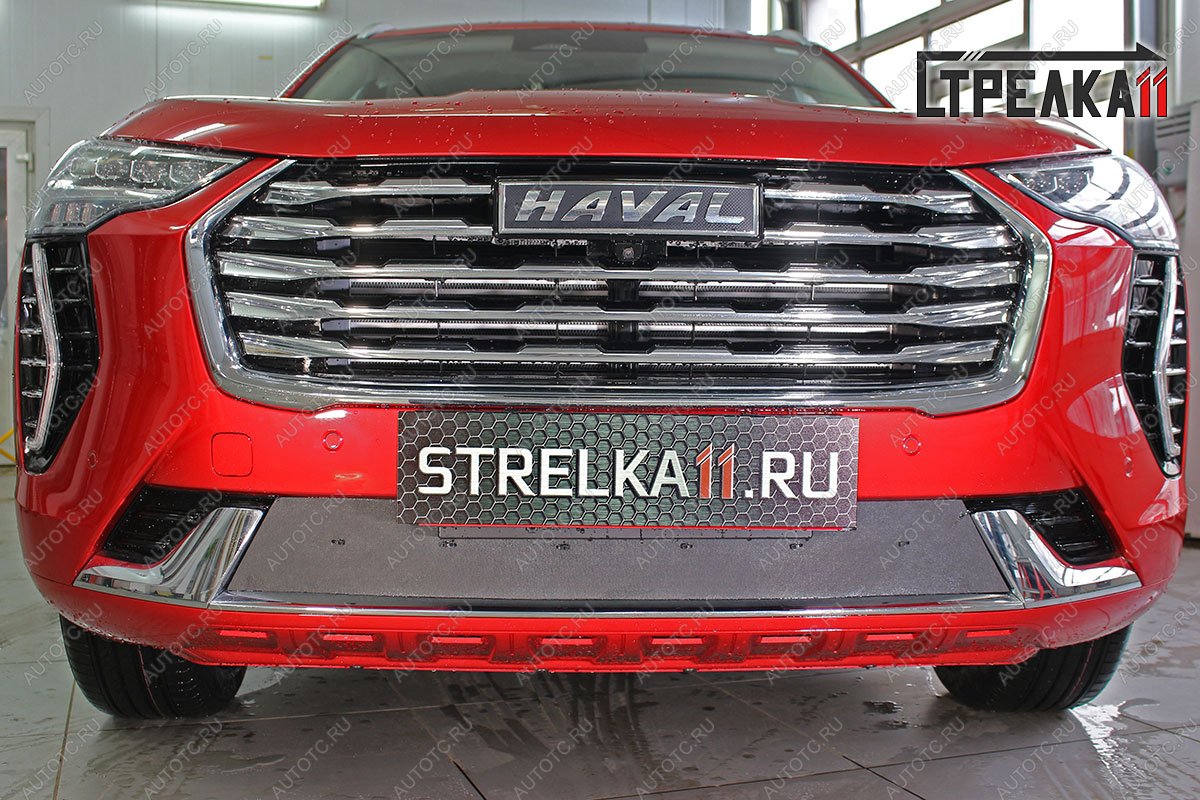 1 599 р. Зимняя защита на стяжке (низ) Стрелка11 Haval Jolion дорестайлинг (2020-2024) (черная)  с доставкой в г. Пермь