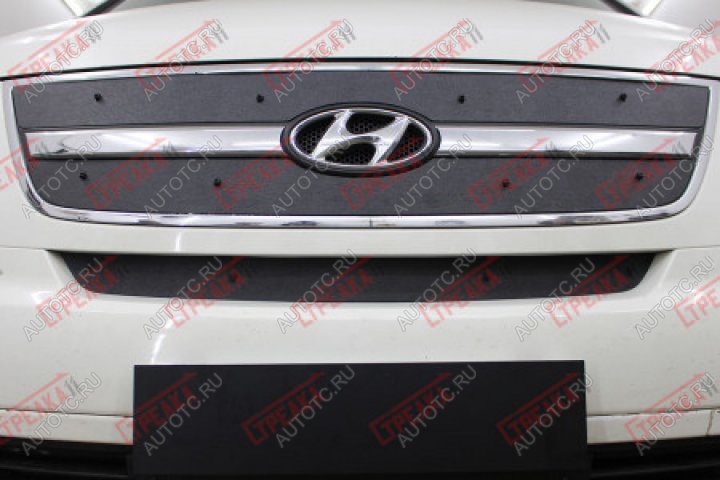 1 239 р. Зимняя защита радиатора (центр) Стрелка 11  Hyundai Starex/Grand Starex/H1  TQ (2007-2013) дорестайлинг (установка без сетки )  с доставкой в г. Пермь