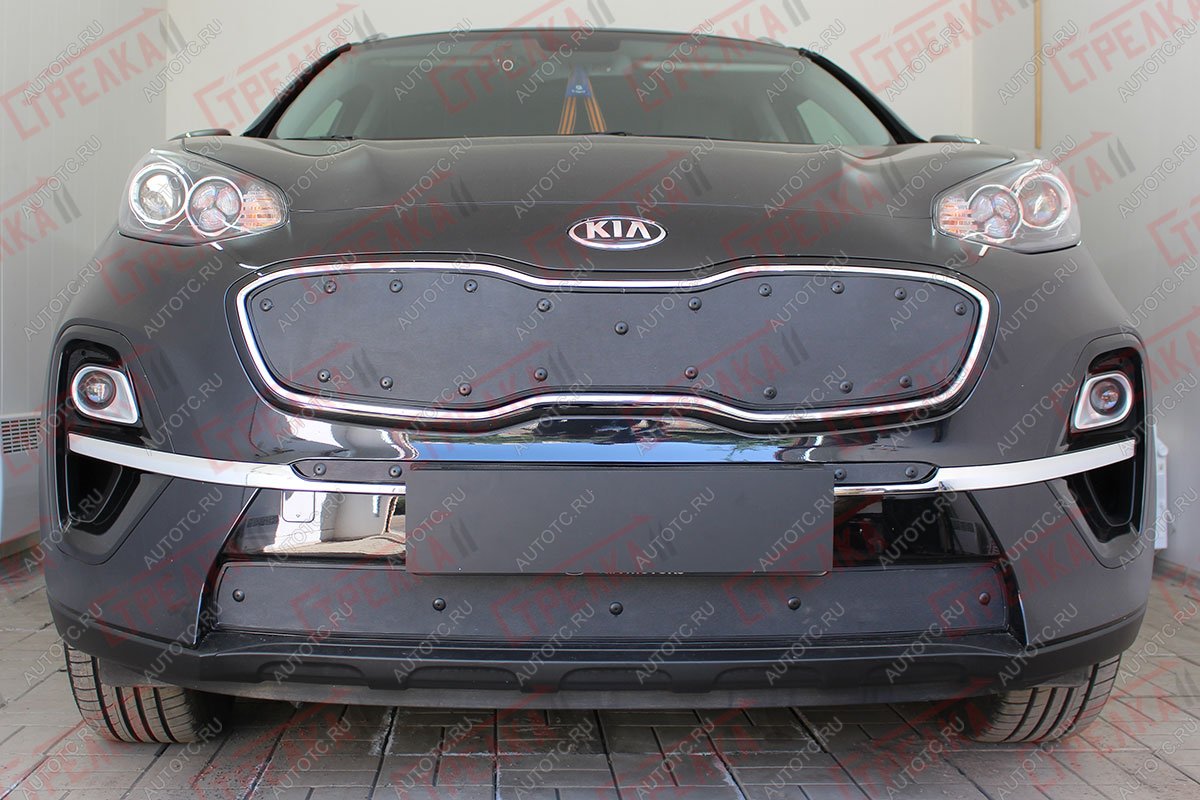 1 999 р. Зимняя защита на стяжке (верх) Стрелка11  KIA Sportage  4 QL (2018-2022) рестайлинг (Black Edition)  с доставкой в г. Пермь