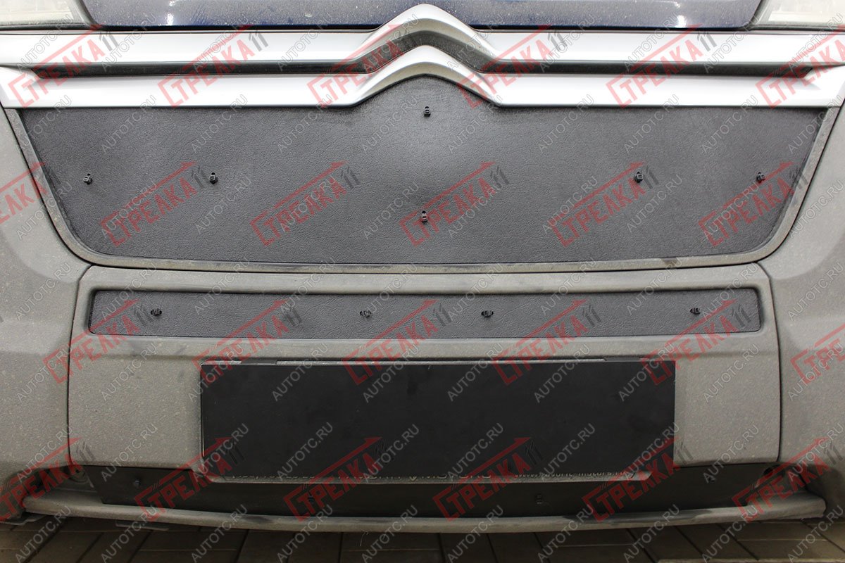 2 079 р. Зимняя защита на стяжке (низ 2 части) Стрелка11  CITROEN Jumper  290 (2014-2022), Fiat Ducato  290 (2014-2025), Peugeot Boxer  290 (2014-2025) (черная)  с доставкой в г. Пермь