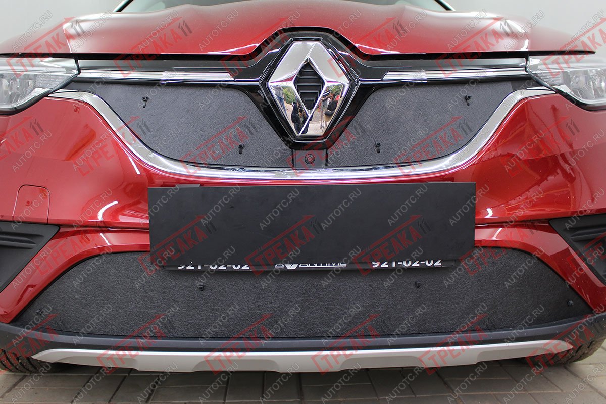 1 489 р. Зимняя защита на стяжке (верх 2 части) Стрелка11  Renault Arkana (2019-2025) (черная)  с доставкой в г. Пермь