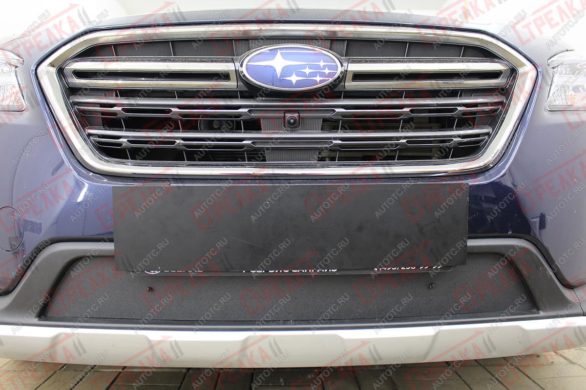 1 489 р. Зимняя защита на стяжке (низ) Стрелка11 Subaru Outback BS/B15 рестайлинг универсал (2017-2021) (черная)  с доставкой в г. Пермь