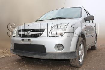 Зимняя защита на стяжке (низ) Стрелка11 Suzuki Ignis (2003-2008) (черная)
