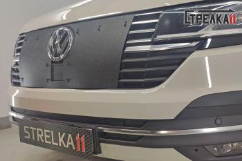 Зимняя защита на стяжке (верх) Стрелка11 Volkswagen Caravelle  T6.1 - Transporter  T6.1 (черная)