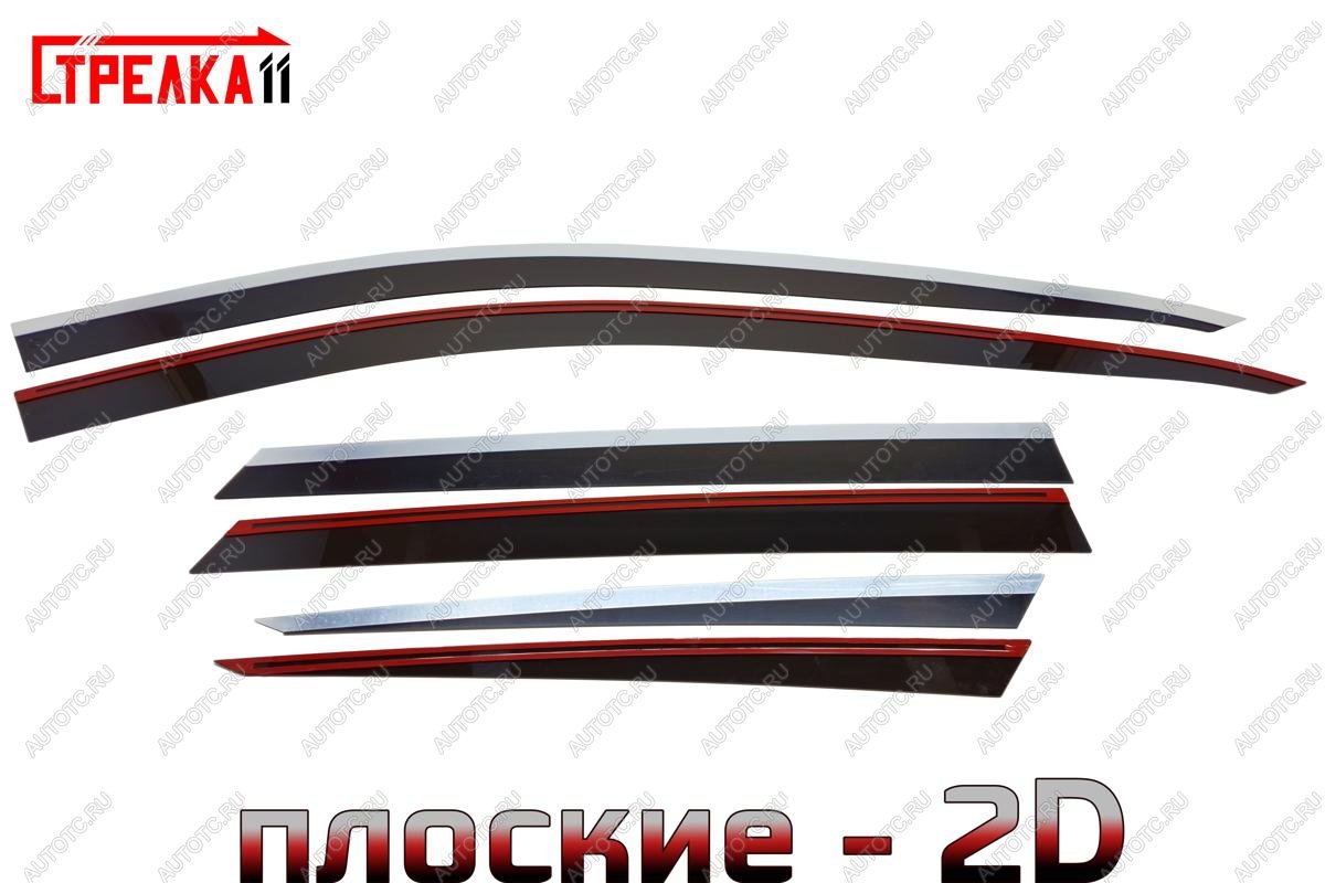 6 999 р. Дефлекторы окон 2D с хром накладками Стрелка11  Hyundai Tucson  NX4 (2020-2022) (черные)  с доставкой в г. Пермь
