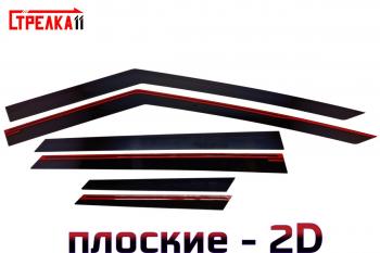 Дефлекторы окон 2D Стрелка11 JAECOO J7 (2023-2025) (черные)