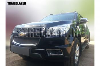 Защита радиатора (низ) Стрелка11 Стандарт Chevrolet Trailblazer GM800 дорестайлинг (2012-2016) (хром)