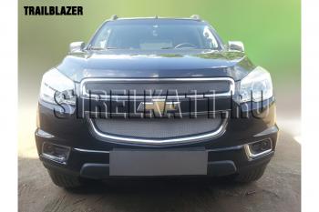 1 209 р. Защита радиатора (низ) Стрелка11 Стандарт Chevrolet Trailblazer GM800 дорестайлинг (2012-2016) (хром)  с доставкой в г. Пермь. Увеличить фотографию 2