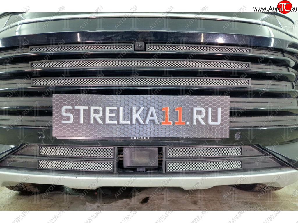 3 789 р. Защитная сетка в бампер (низ, 4 части, ячейка 3х7 мм) Alfeco Стандарт  EXEED TXL (2020-2025)  дорестайлинг, 1-ый рестайлинг (Хром)  с доставкой в г. Пермь