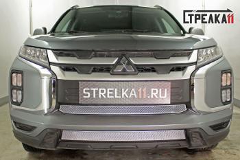 Защита радиатора низ Стрелка11 PREMIUM Mitsubishi ASX 3-ий рестайлинг (2019-2025) (хром)