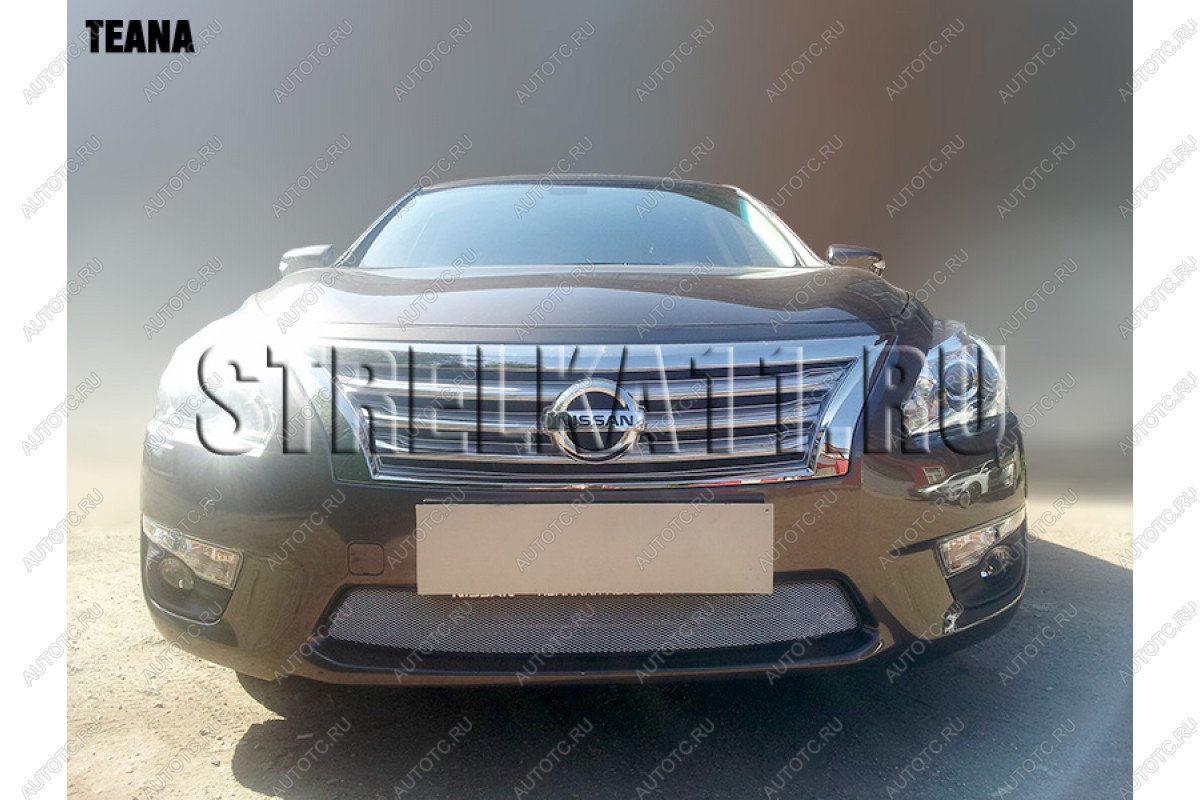 4 199 р. Защита радиатора Стрелка11 PREMIUM  Nissan Teana  3 L33 (2014-2020) дорестайлинг (хром)  с доставкой в г. Пермь