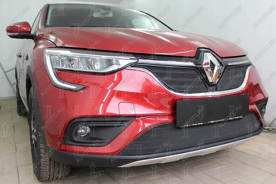 5 999 р.  Защита радиатора (верх, 2 части) Стрелка11 PREMIUM Renault Arkana (2019-2025) (черная)  с доставкой в г. Пермь