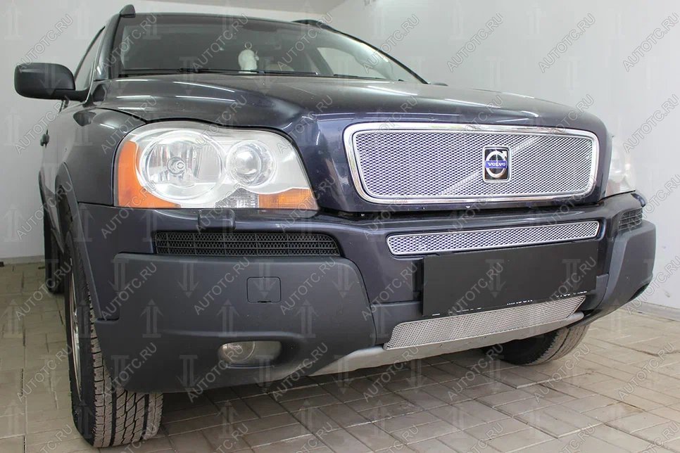 3 999 р. Защита радиатора (низ) Стрелка11 PREMIUM  Volvo XC90  C (2002-2006) дорестайлинг (хром)  с доставкой в г. Пермь