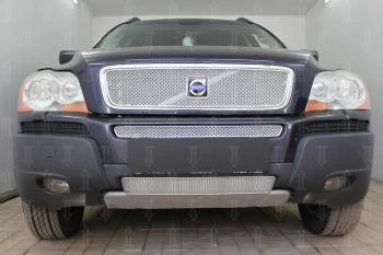 3 999 р. Защита радиатора (низ) Стрелка11 PREMIUM  Volvo XC90  C (2002-2006) дорестайлинг (хром)  с доставкой в г. Пермь. Увеличить фотографию 2