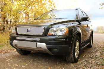 3 599 р. Защита радиатора (середина) Стрелка11 PREMIUM Volvo XC90 C 1-ый рестайлинг (2006-2009) (хром)  с доставкой в г. Пермь. Увеличить фотографию 2