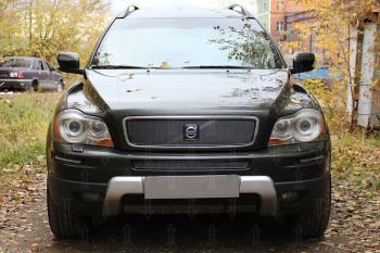3 599 р. Защита радиатора (середина) Стрелка11 PREMIUM Volvo XC90 C 1-ый рестайлинг (2006-2009) (хром)  с доставкой в г. Пермь. Увеличить фотографию 3