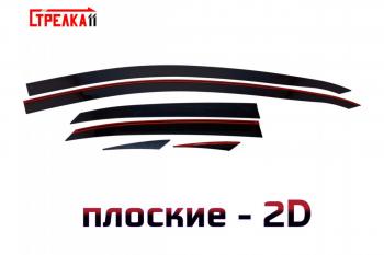 Дефлекторы окон 2D Стрелка11 KIA Ceed  3 CD (2018-2025) хэтчбэк (черные)