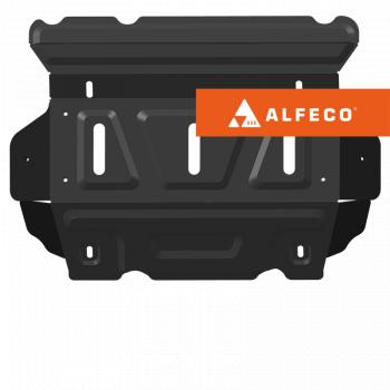 Защита радиатора (V-2,0 MT 4WD) ALFECO JAC T8 (2018-2023) Pickup Double Cab (алюминий 4 мм)