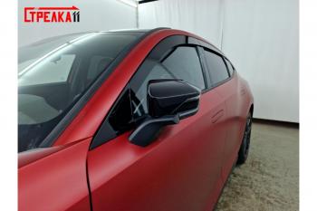 4 699 р. Дефлекторы окон 2D укороченный Стрелка11 Changan UNI-V лифтбэк (2021-2025) (черные)  с доставкой в г. Пермь. Увеличить фотографию 2