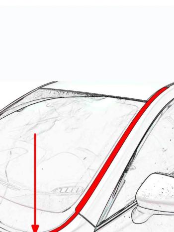 2 899 р. Водостоки лобового стекла Премиум Стрелка 11 Hyundai Solaris HCR седан рестайлинг (2020-2022)  с доставкой в г. Пермь. Увеличить фотографию 2