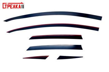 Дефлекторы окон 2D Стрелка11 KIA ProCeed  3 CD универсал (2018-2021) дорестайлинг (черные)