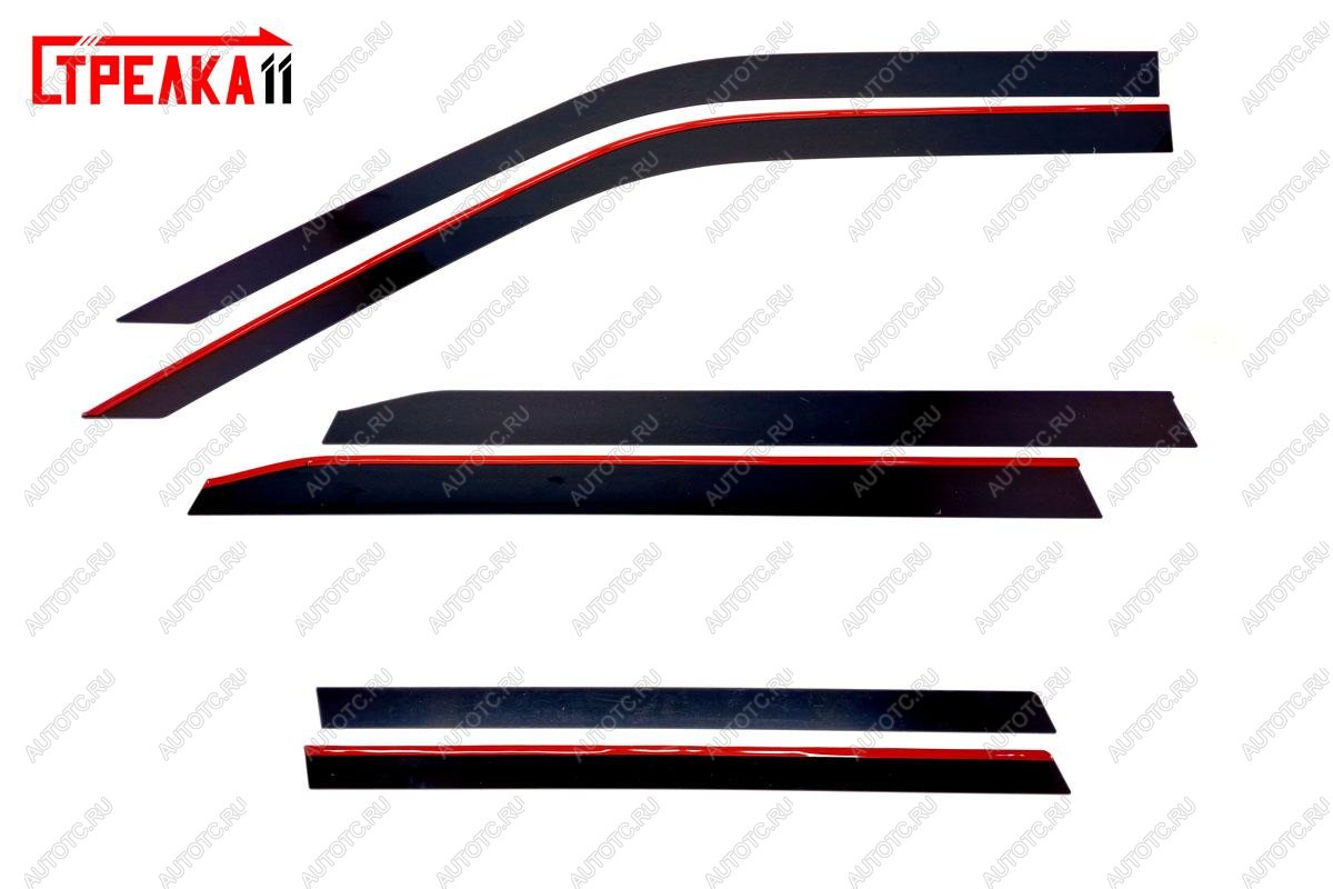 4 699 р. Дефлекторы окон 2D Стрелка11 Haval H3 (2024-2025) (черные)  с доставкой в г. Пермь