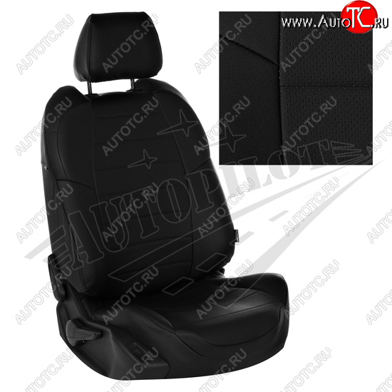 8 399 р. Чехлы сидений AUTOPILOT Экокожа (задние спинка и сиденье 40/60)  Chevrolet Spark  M300 (2010-2022), Ravon R2 (2016-2025) (Черный + Черный)  с доставкой в г. Пермь