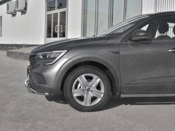 16 999 р. Защита переднего бампера (2 трубы Ø42 мм, нержавейка) SLITKOFF Renault Arkana (2019-2025)  с доставкой в г. Пермь. Увеличить фотографию 3