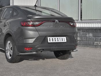 11 999 р. Защита заднего бампера (Ø42 мм уголки, нержавейка) SLITKOFF Renault Arkana (2019-2025)  с доставкой в г. Пермь. Увеличить фотографию 2