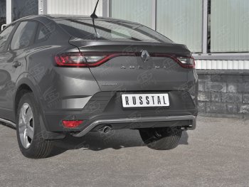 13 899 р. Защита заднего бампера (Ø42 мм, нержавейка) SLITKOFF Renault Arkana (2019-2025)  с доставкой в г. Пермь. Увеличить фотографию 3