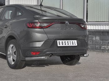 13 099 р. Защита заднего бампера (Ø63 мм уголки, нержавейка) SLITKOFF Renault Arkana (2019-2025)  с доставкой в г. Пермь. Увеличить фотографию 2