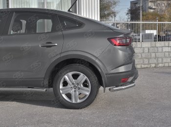 13 099 р. Защита заднего бампера (Ø63 мм уголки, нержавейка) SLITKOFF Renault Arkana (2019-2025)  с доставкой в г. Пермь. Увеличить фотографию 3