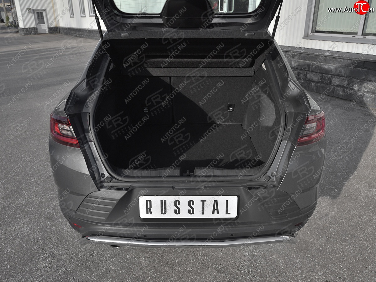 919 р. Защитные накладки заднего бампера Russtal Renault Arkana (2019-2025) (Нержавейка полированная)  с доставкой в г. Пермь