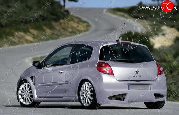 28 999 р. Задний бампер R1 Renault Clio BR дорестайлинг, хэтчбэк 5 дв. (2005-2009)  с доставкой в г. Пермь