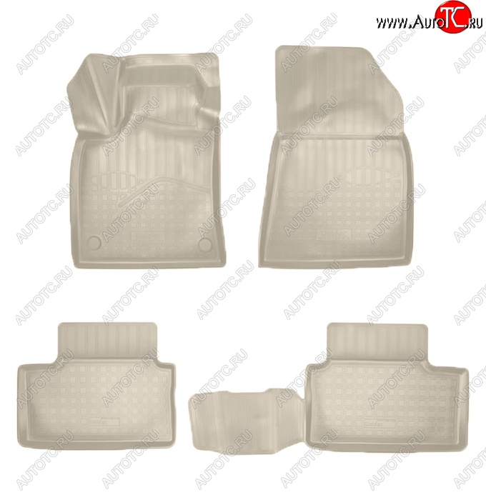 2 599 р. Коврики салонные Noplast (3D)  Renault Clio  BF (2019-2025) дорестайлинг, хэтчбэк 5.дв. (Бежевые)  с доставкой в г. Пермь