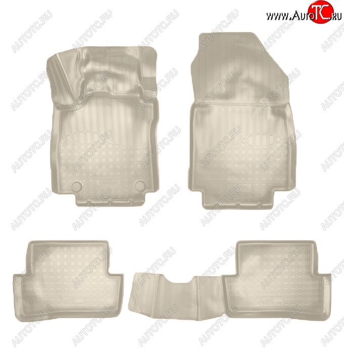 2 599 р. Коврики салонные Noplast (3D)  Renault Clio ( KH98,  BH98) (2012-2020) дорестайлинг универсал, дорестайлинг, хэтчбэк 5 дв., рестайлинг универсал, рестайлинг, хэтчбэк 5 дв. (Бежевые)  с доставкой в г. Пермь