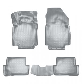 Коврики салонные Noplast (3D) Renault Clio ( KH98,  BH98) (2012-2020) дорестайлинг универсал, дорестайлинг, хэтчбэк 5 дв., рестайлинг универсал, рестайлинг, хэтчбэк 5 дв. (Серые)