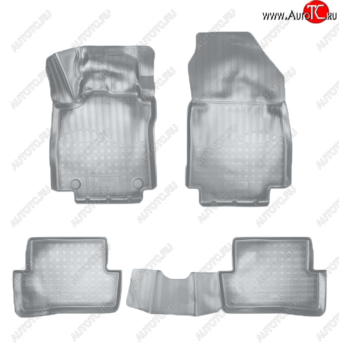 2 599 р. Коврики салонные Noplast (3D)  Renault Clio ( KH98,  BH98) (2012-2020) дорестайлинг универсал, дорестайлинг, хэтчбэк 5 дв., рестайлинг универсал, рестайлинг, хэтчбэк 5 дв. (Серые)  с доставкой в г. Пермь