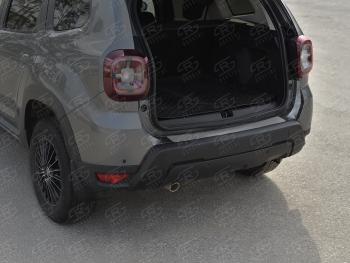 1 639 р. Защитная накладка заднего бампера Russtal Renault Duster HM рестайлинг (2021-2024) (нержавейка зеркальная)  с доставкой в г. Пермь. Увеличить фотографию 2