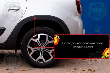 Задняя левая накладка на колесные арки Русская Артель Renault Duster  HM (2021-2024) рестайлинг (Поверхность текстурная)