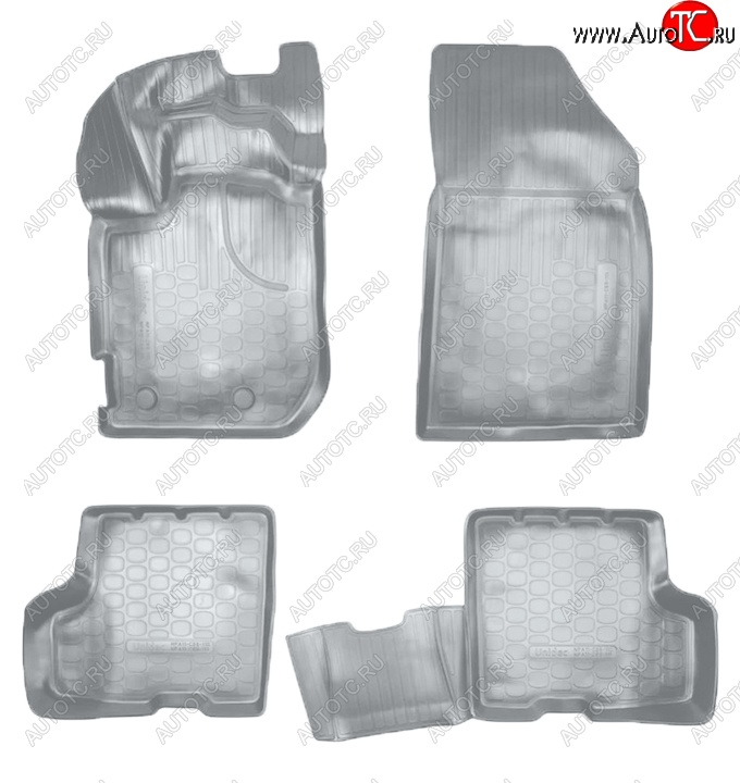 2 999 р. Коврики салонные Noplast (3D, без ящика под сидением)  Renault Duster  HM (2021-2024) рестайлинг (Серые)  с доставкой в г. Пермь