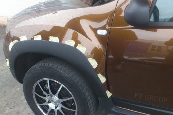 6 099 р. Комплект накладок на колёсные арки Petroil Tuning  Renault Duster  HS (2015-2021) рестайлинг (Текстурная поверхность)  с доставкой в г. Пермь. Увеличить фотографию 4