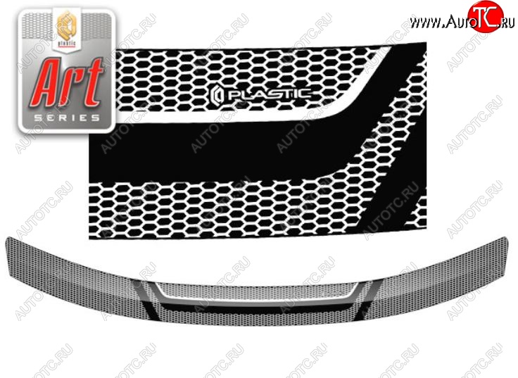 2 159 р. Дефлектор капота CA-Plastiс  Renault Duster  HS (2015-2021) рестайлинг (серия Art графит)  с доставкой в г. Пермь