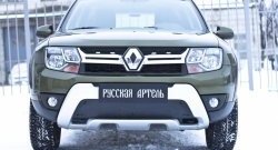 1 299 р. Зимняя заглушка решетки переднего бампера РА Renault Duster HS рестайлинг (2015-2021)  с доставкой в г. Пермь. Увеличить фотографию 2