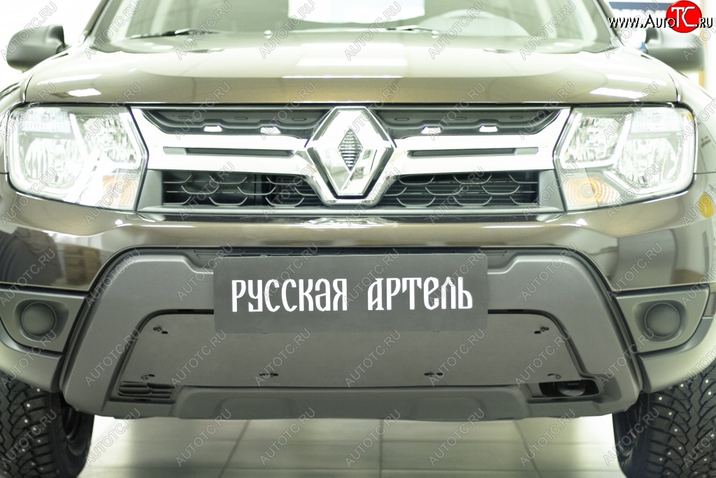 1 299 р. Зимняя заглушка решетки переднего бампера РА Renault Duster HS рестайлинг (2015-2021)  с доставкой в г. Пермь