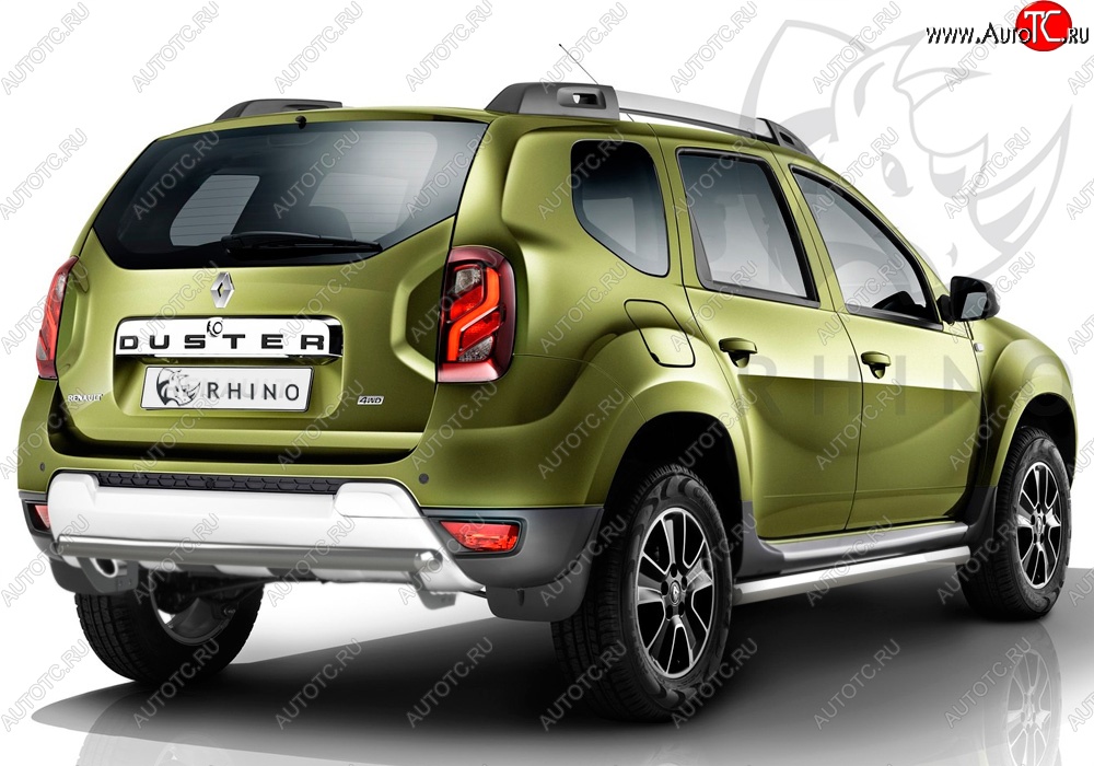 19 999 р. Защита порогов из круглой трубы диаметром 63 мм SLITKOFF  Renault Duster  HS (2015-2021) рестайлинг (Сталь с полимерным покрытием. Цвет: серебристый)  с доставкой в г. Пермь