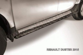 Защита порогов Slitkoff Renault Duster  HS (2015-2021) рестайлинг