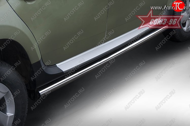 17 549 р. Защита порогов Souz-96 (d60) Renault Duster HS рестайлинг (2015-2021)  с доставкой в г. Пермь